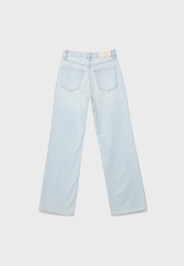 D92 Ripped straight wide-leg jeans — LIGHT BLEACH 9