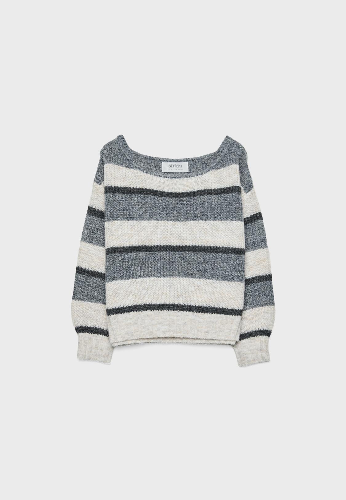 Pull à col bateau rayé Nouveau femme Stradivarius Algérie