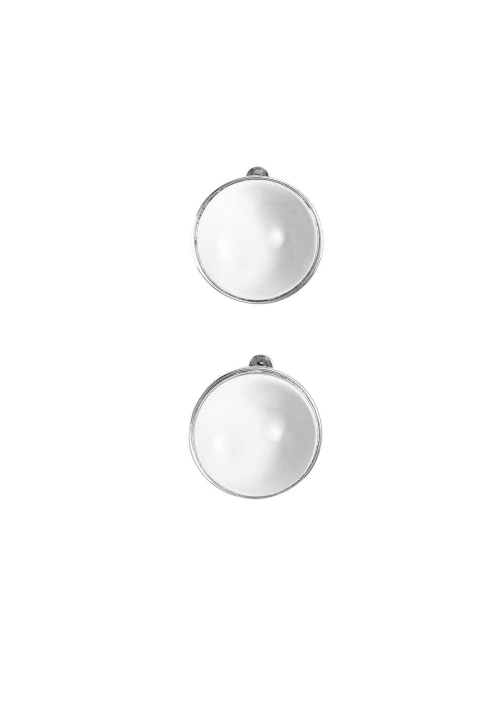 Boucle d'oreille ronde transparente