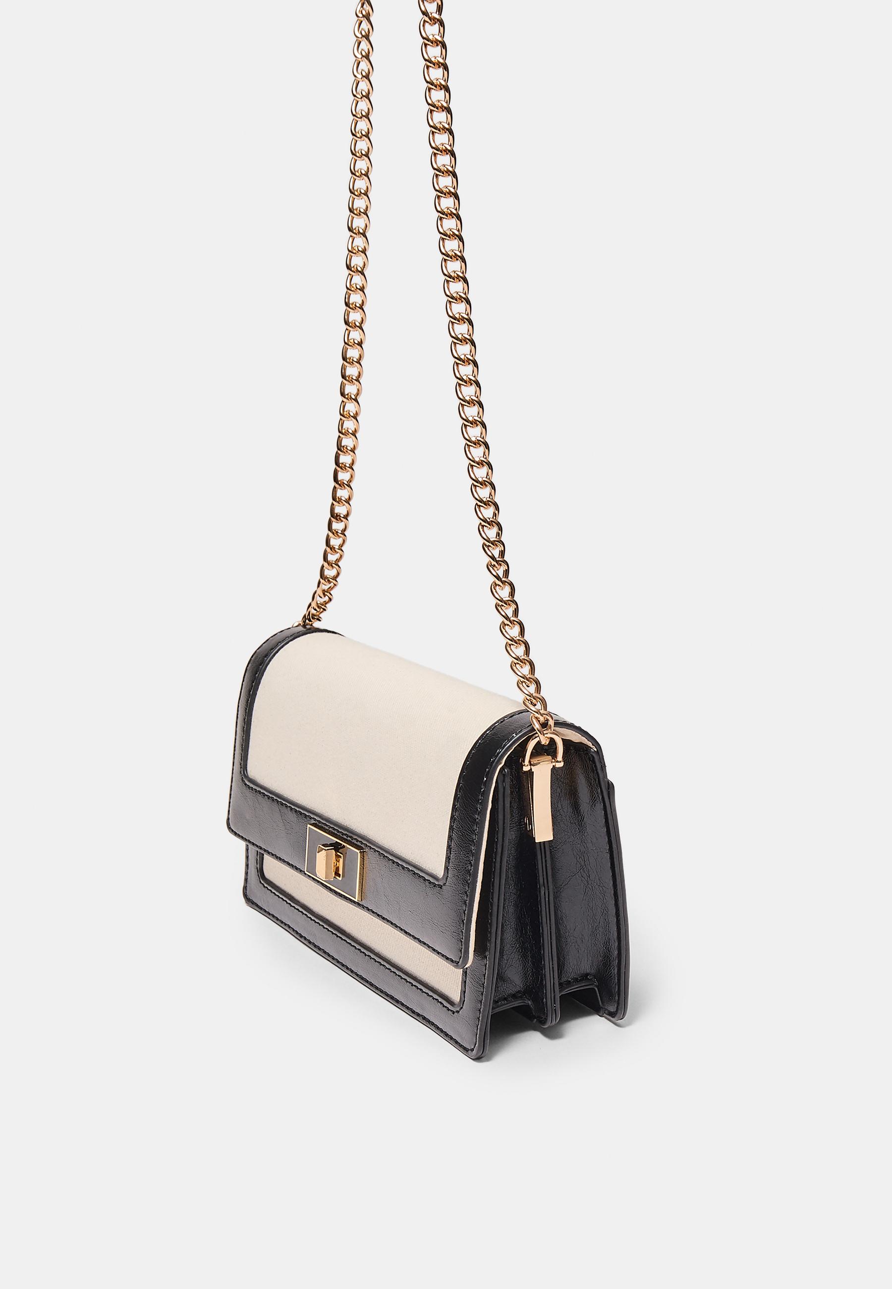 Contrast canvas crossbody bag — Ecru (alternate view)