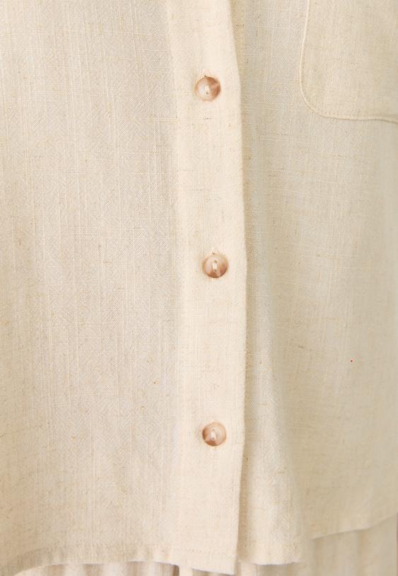short sleeve linen effect shirt
