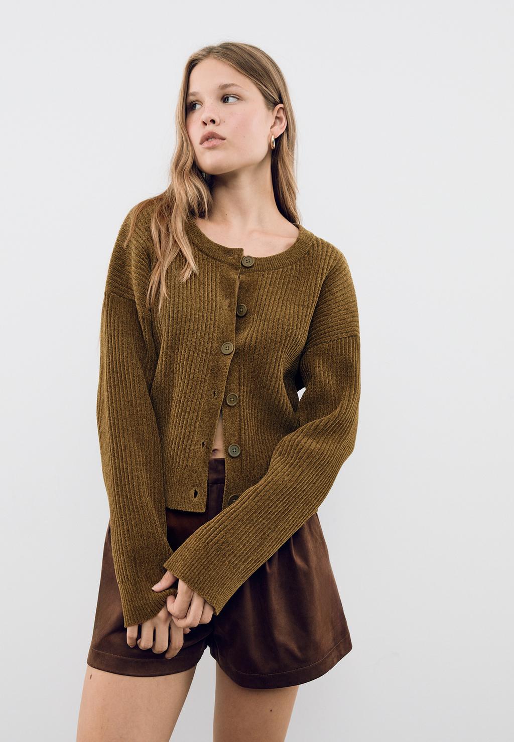 Veste en maille à boutons