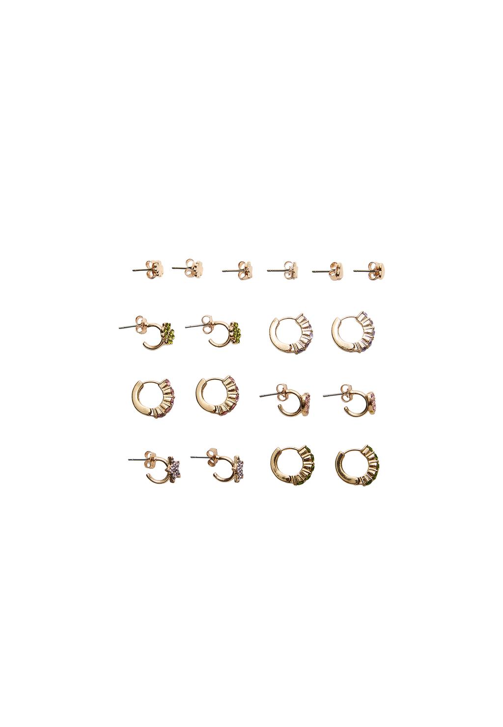 Set 9 pendientes brillos