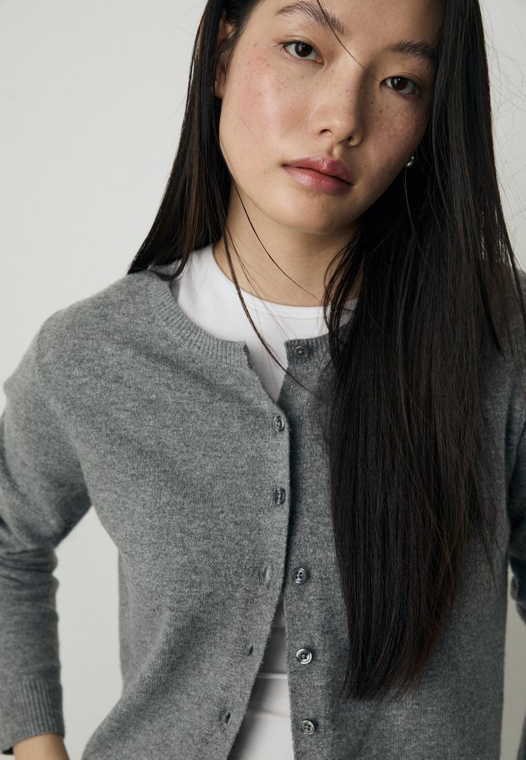 cardigan in maglia con bottoni effetto morbido
