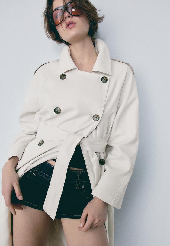 trench comprido fluido