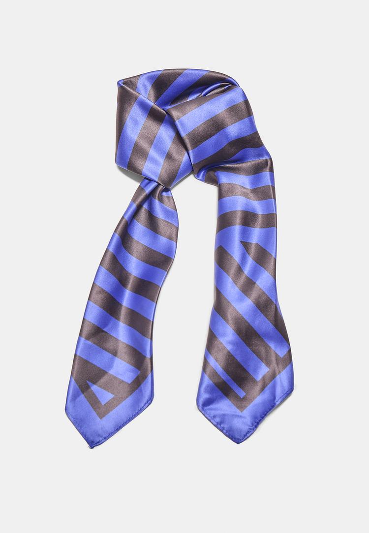 Stradivarius Ριγέ Μαντήλι Μπλε Ελεκτρίκ Os φωτογραφία