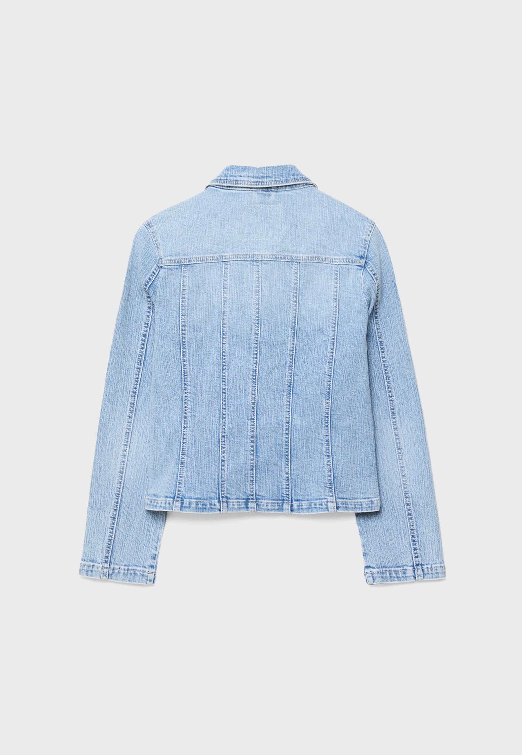 Slim fit denim jacket — MEDIUM LIGHT BLUE DENIM
