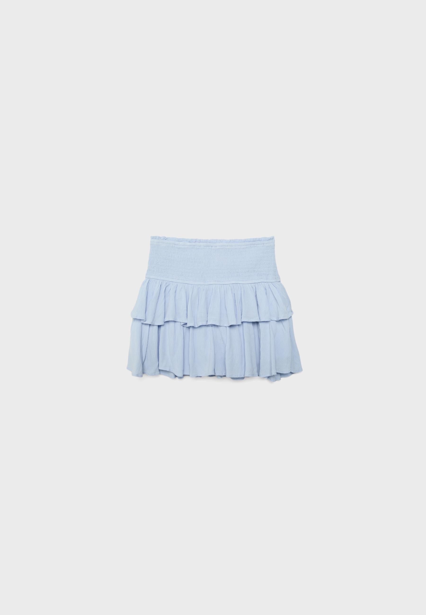 Volanlı mini şort etek - Görsel 7