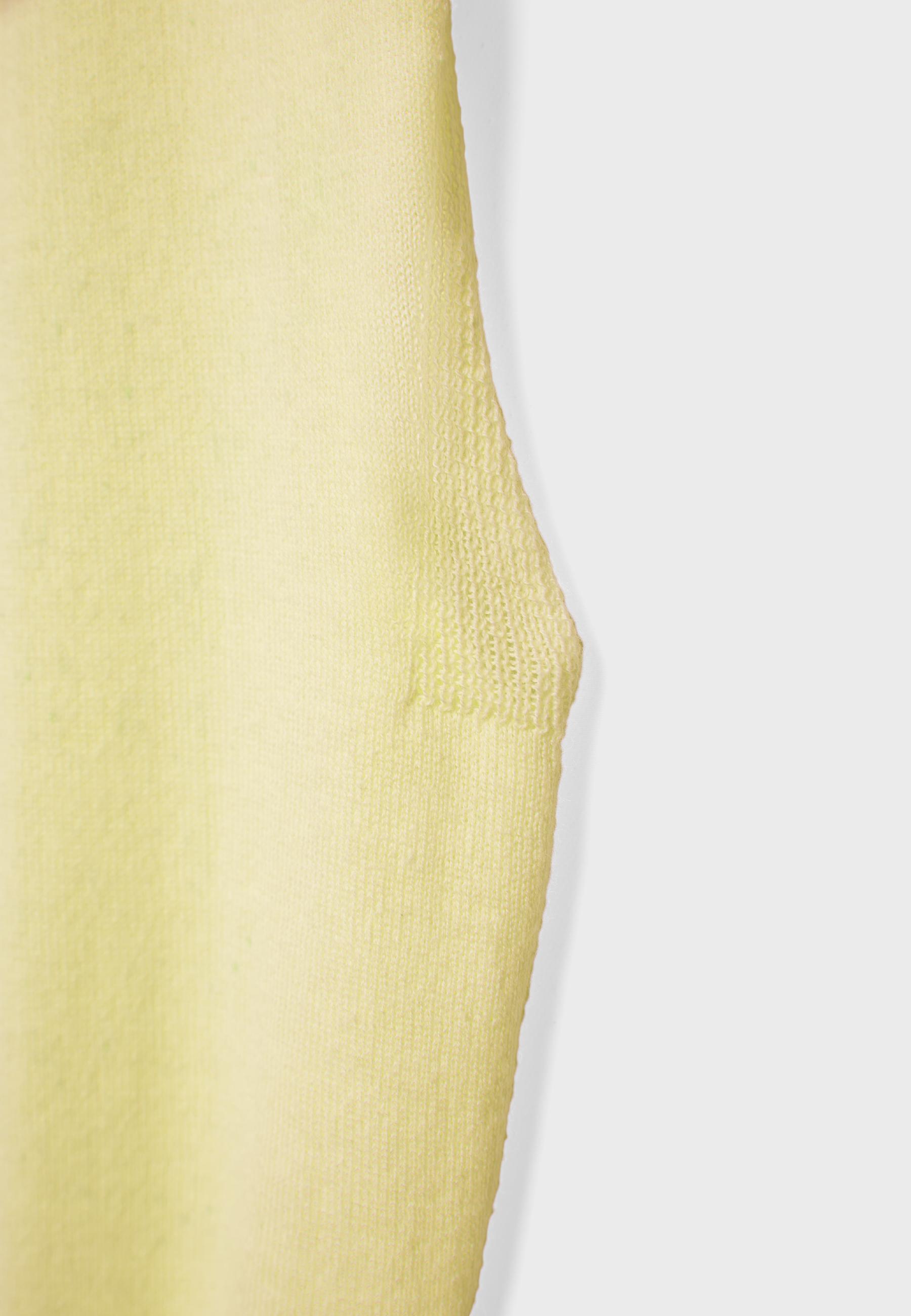 Knit top with sash — Pastel yellow