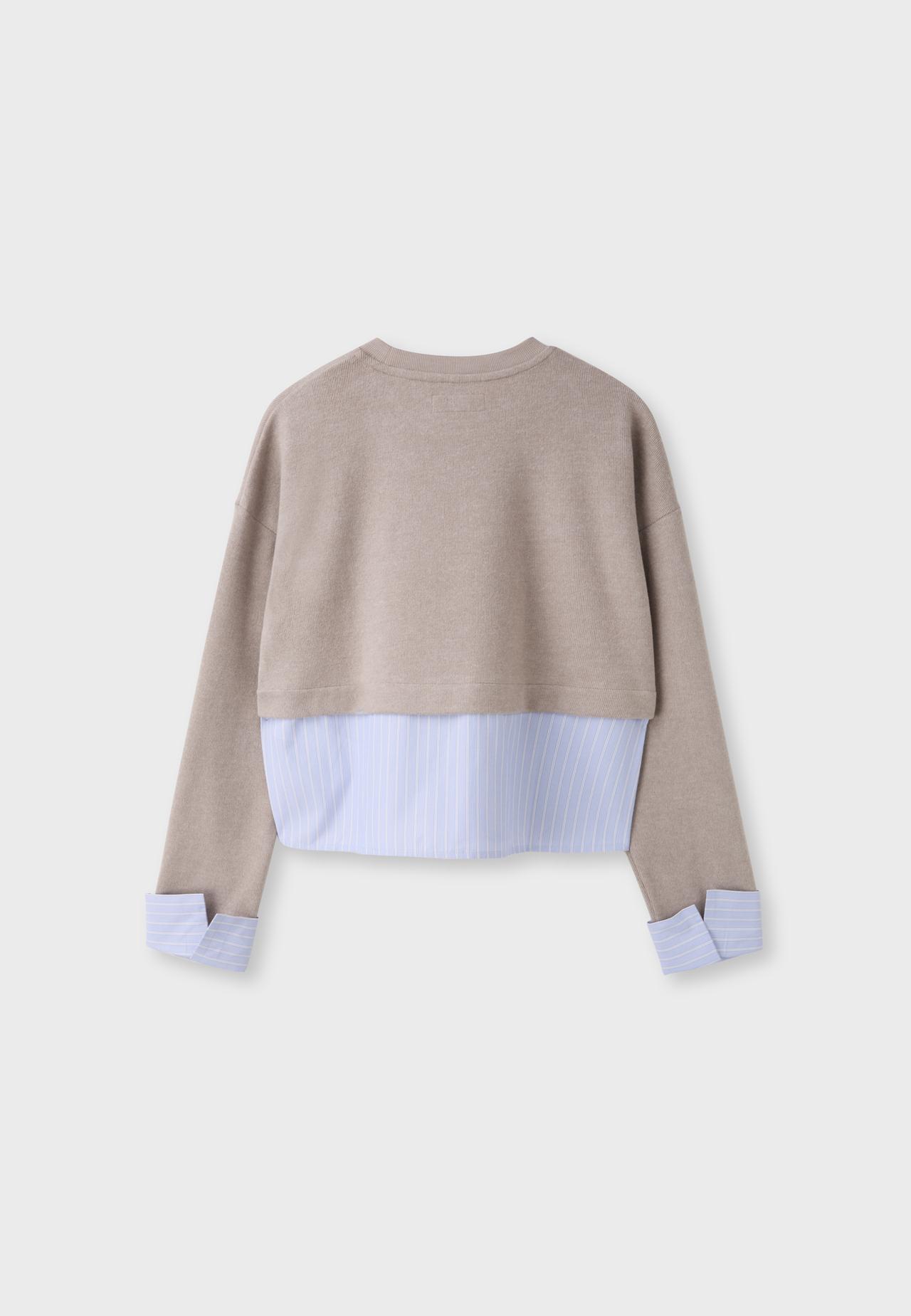 Mixed-fabric jumper — 0-458