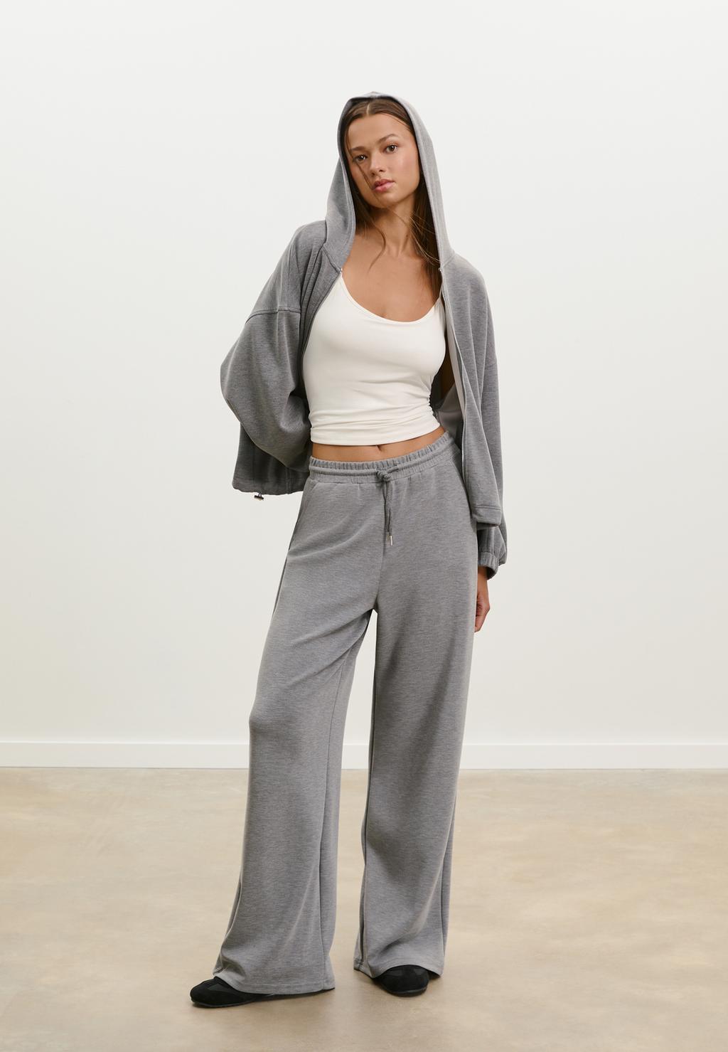 Soft-touch palazzo trousers