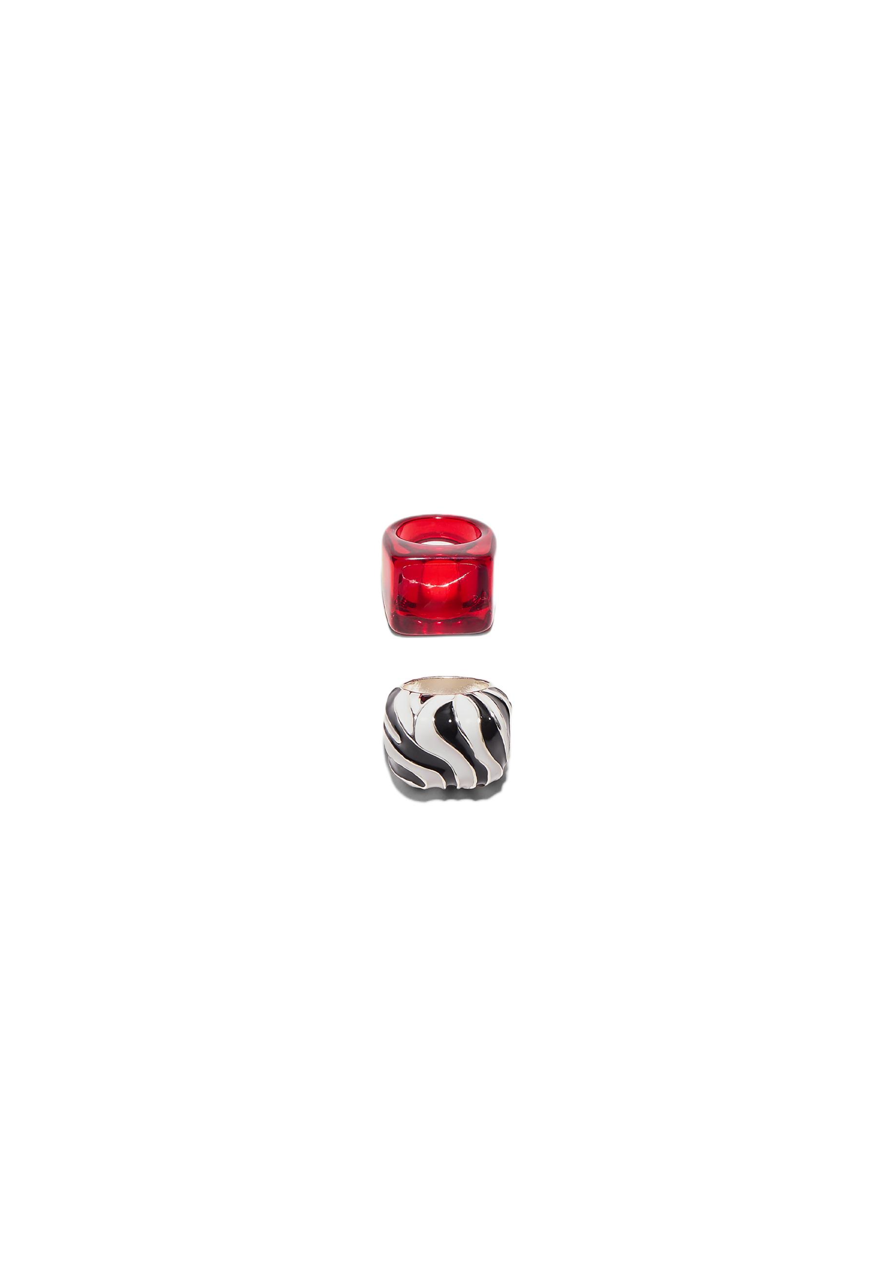 Set of 2 combined rings — Black