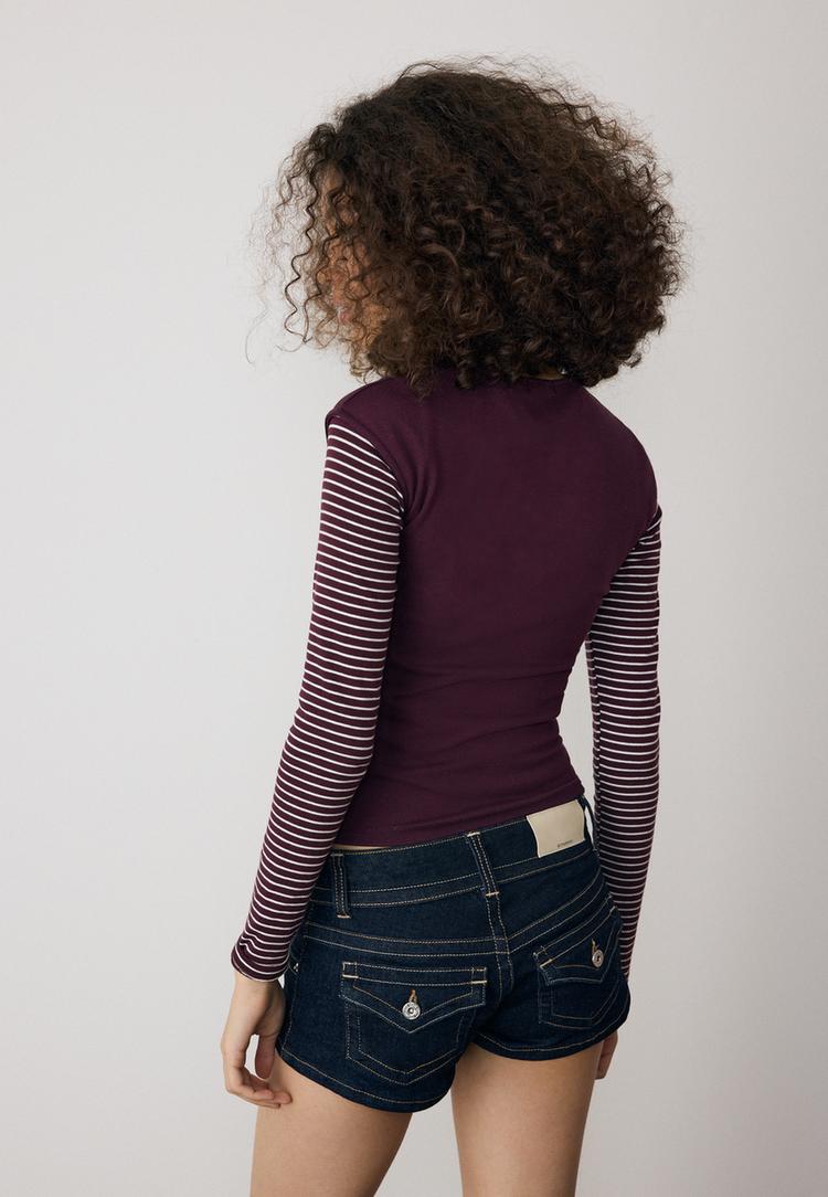 tshirt basique fitted fronce