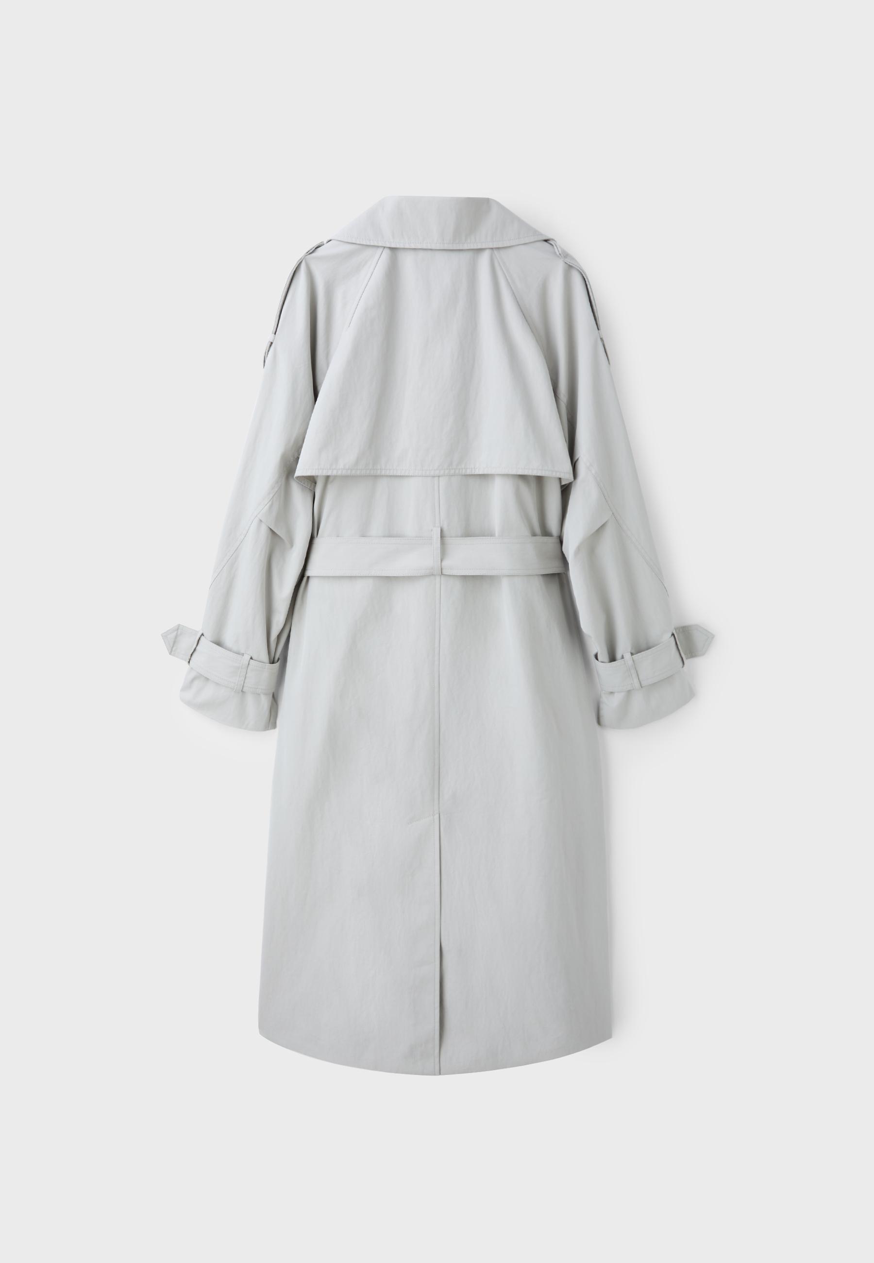 Oversize trench coat — Ecru