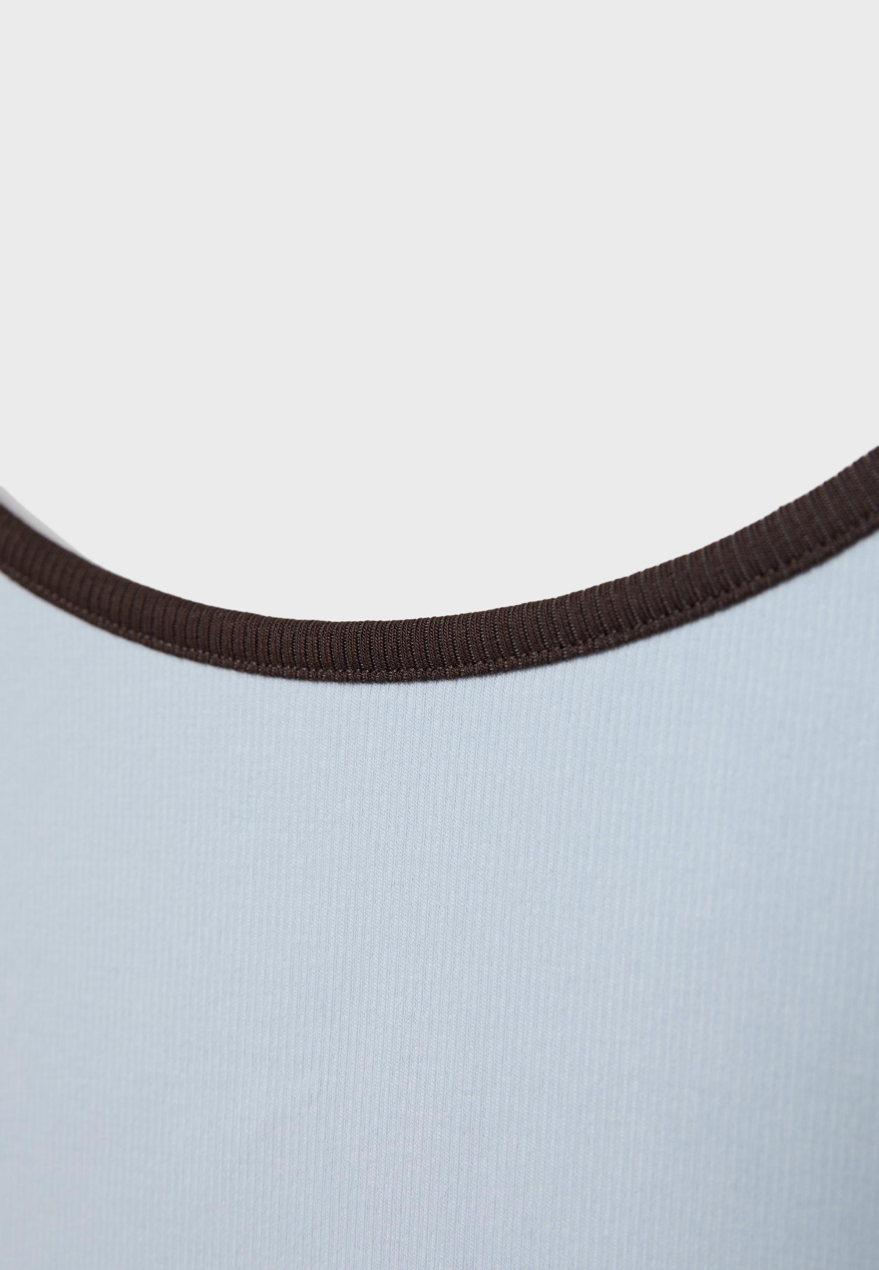 B07 Ribbed strap top — Sky blue