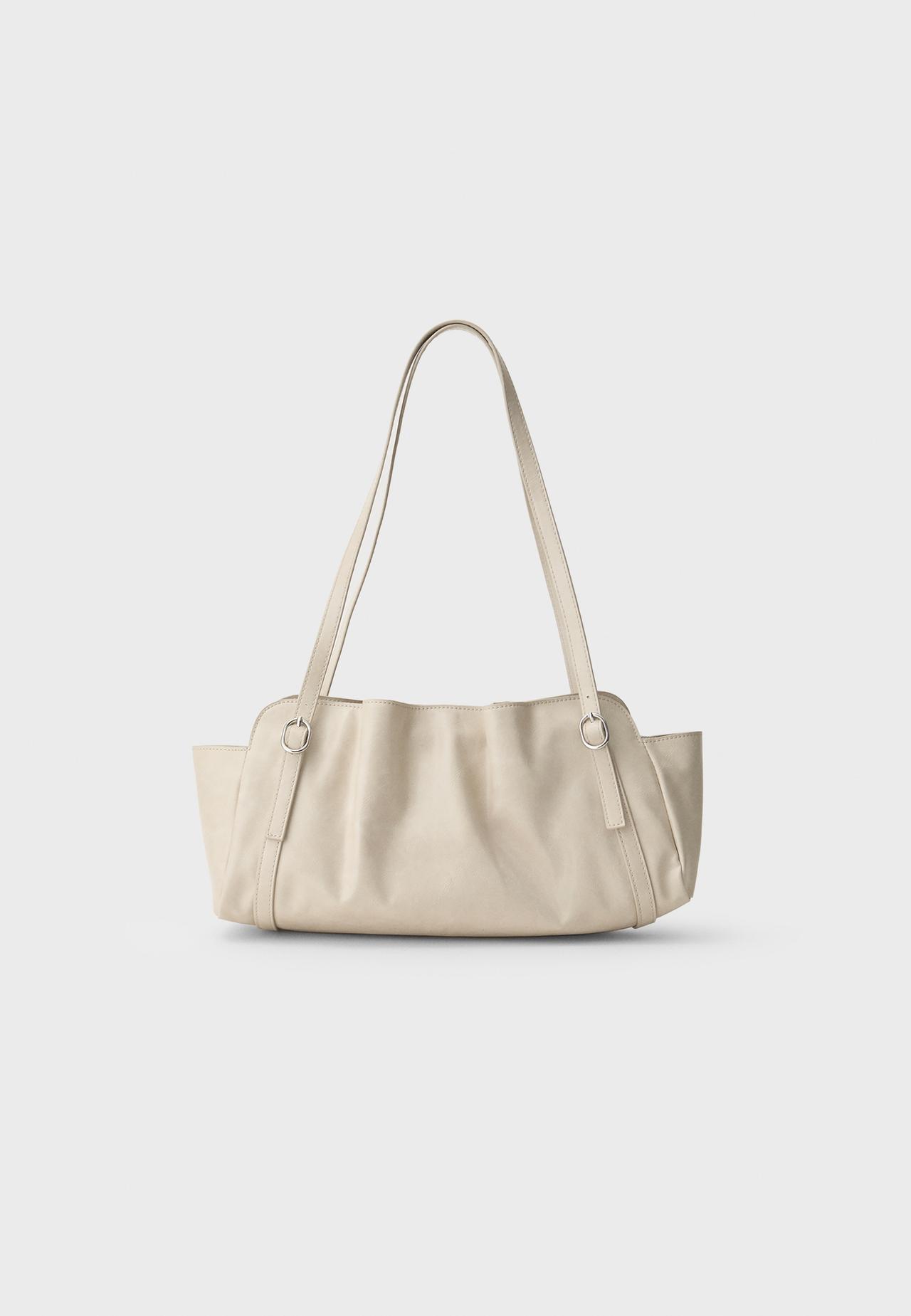 Buckle shoulder bag — Ecru