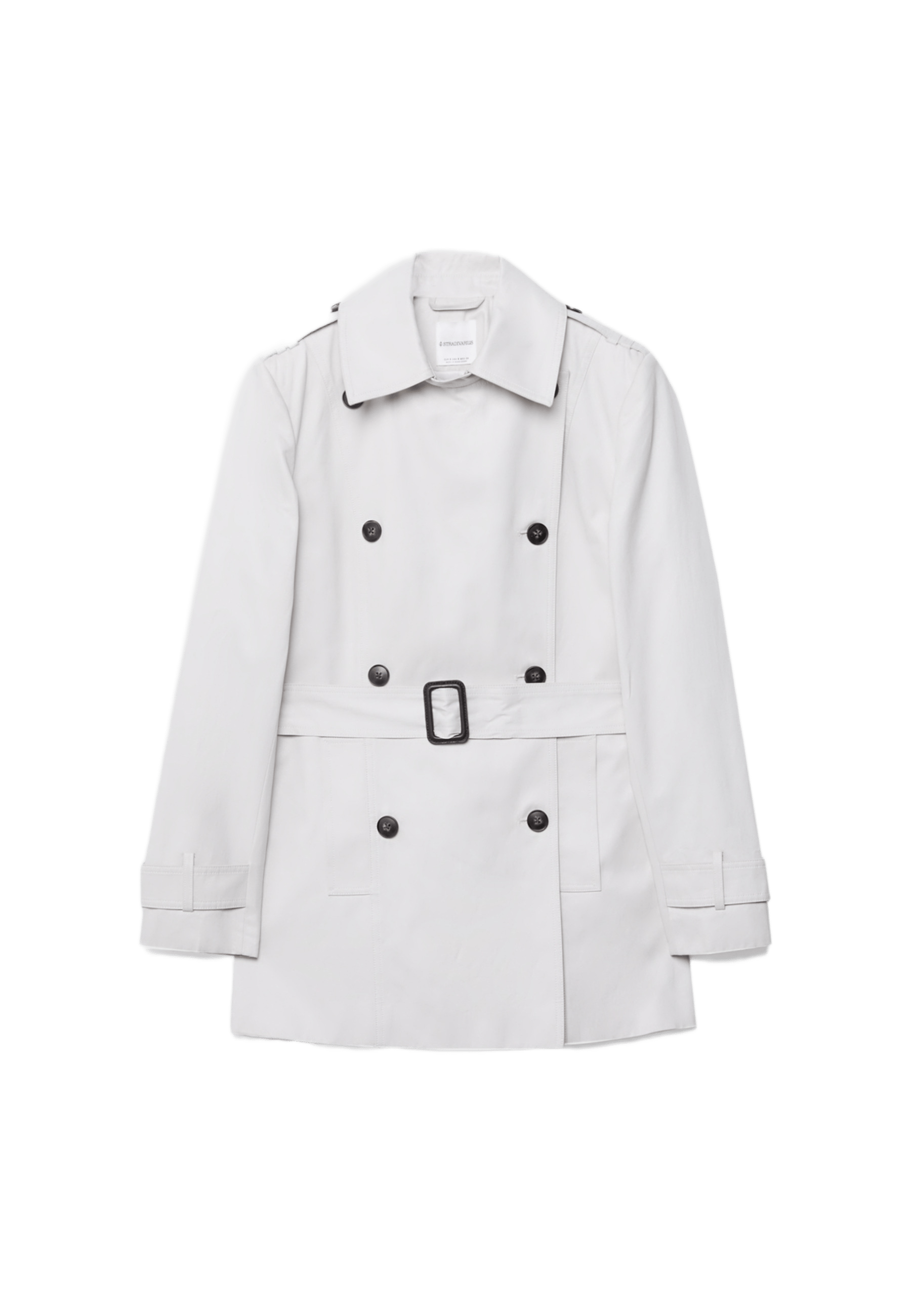 Basic short trench coat — Stone