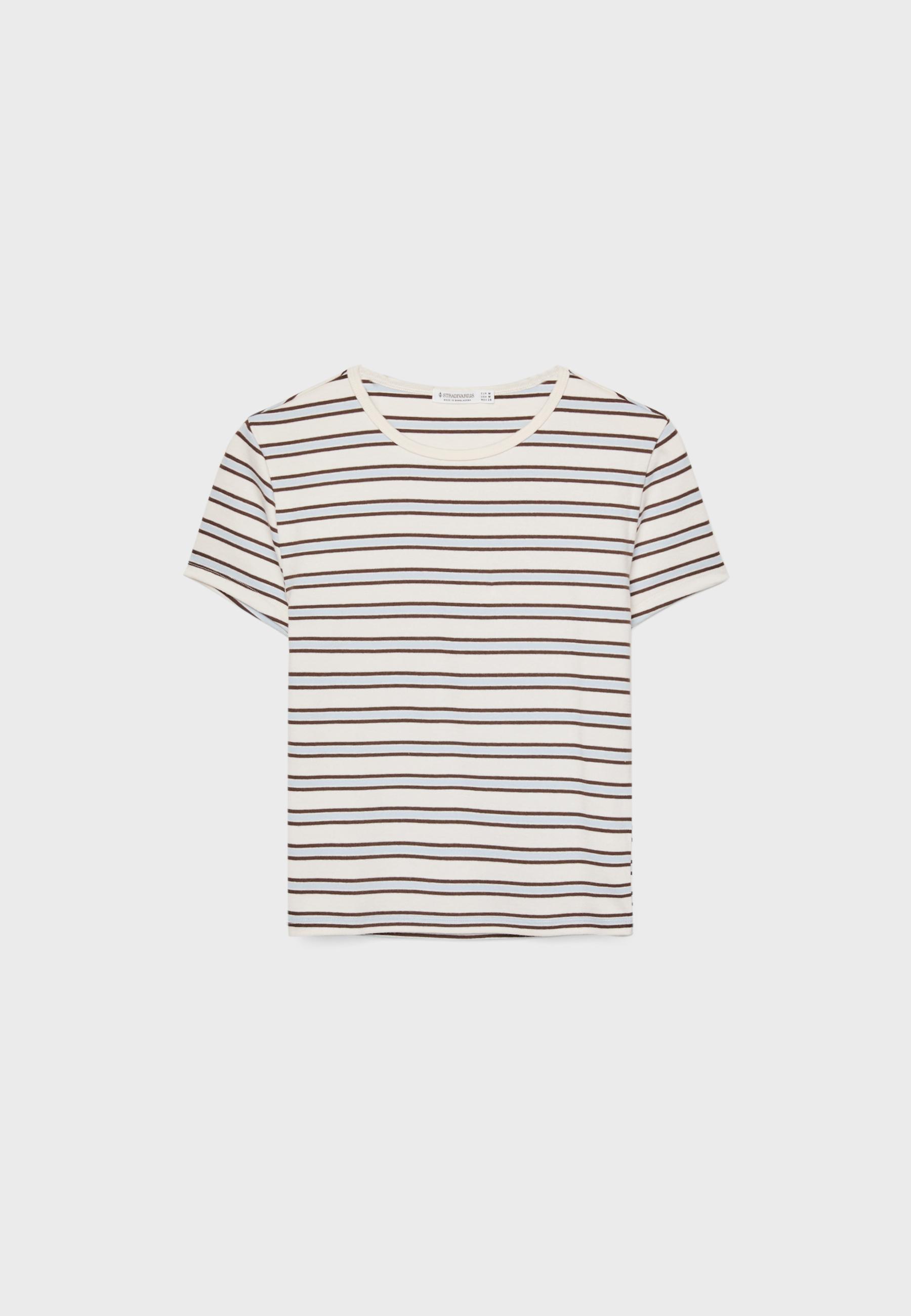 【SATIIIZ】Kand Pigment Stripe T-shirt Pop Trading Company Striped Logo T-Shirt in Green | SVD