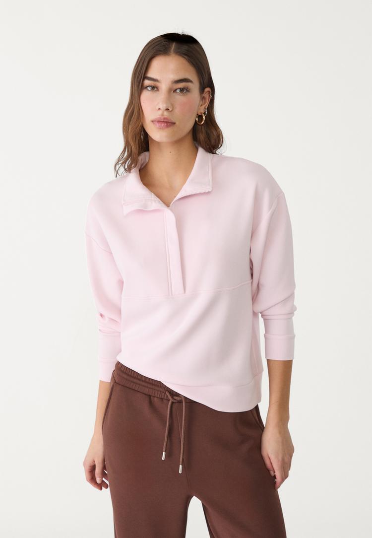 sudadera cremallera tacto suave