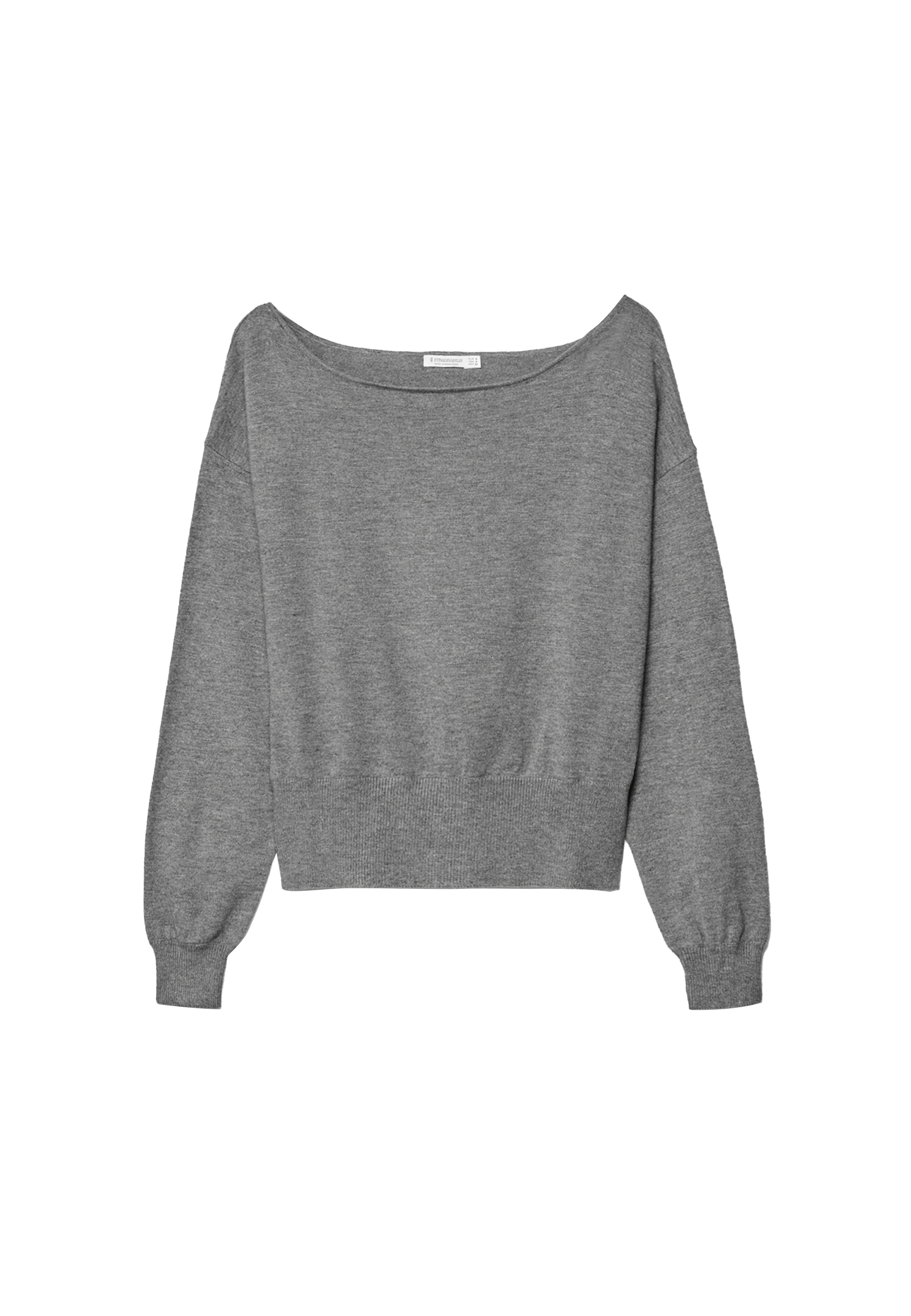 Asymmetric knit sweater — Dark grey