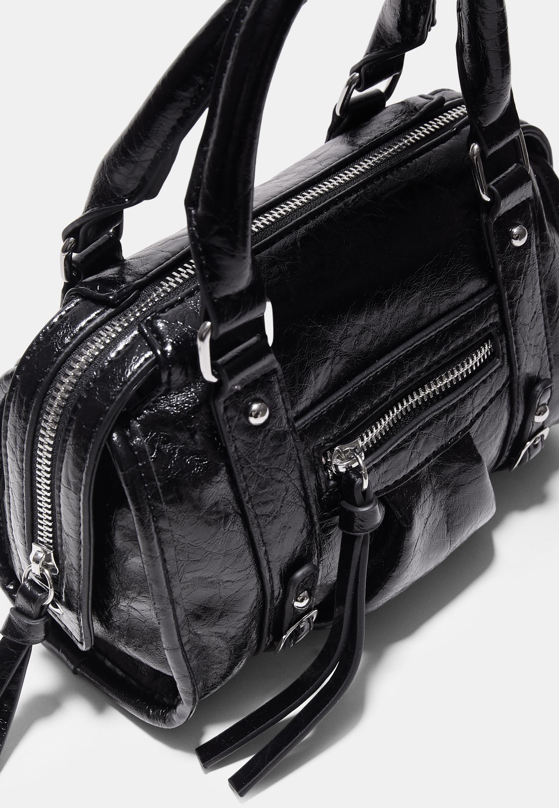 Stradivarius Suni Deri Bowling Çapraz Askılı Çanta