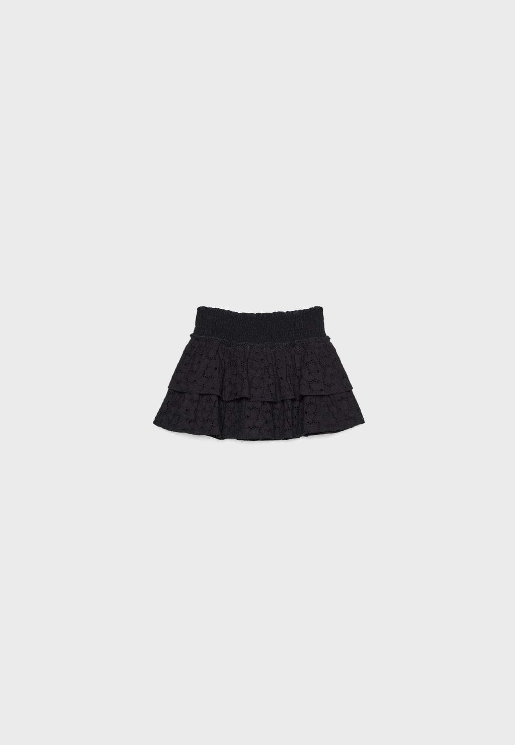 Falda pantalón fluida bordados