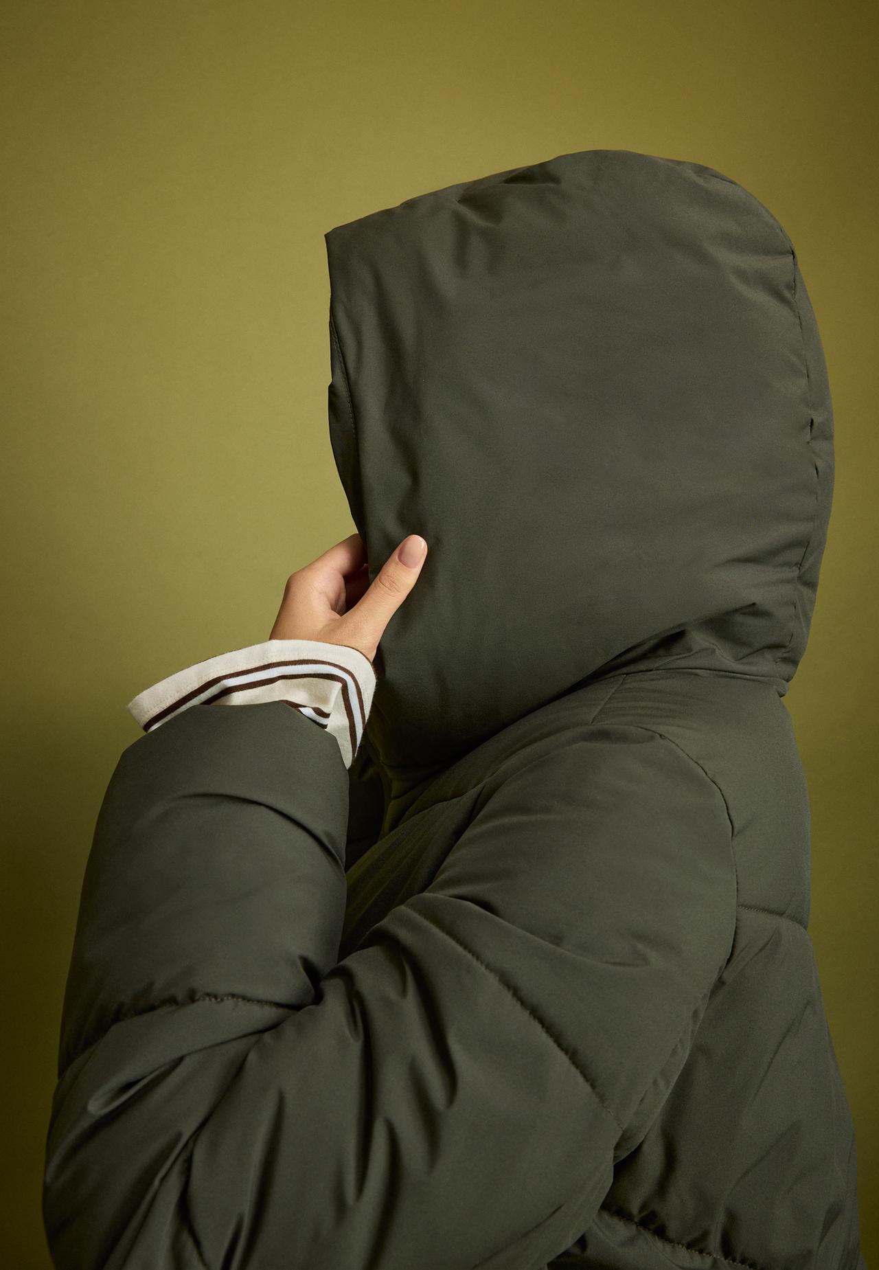 Basic puffer coat — Khaki