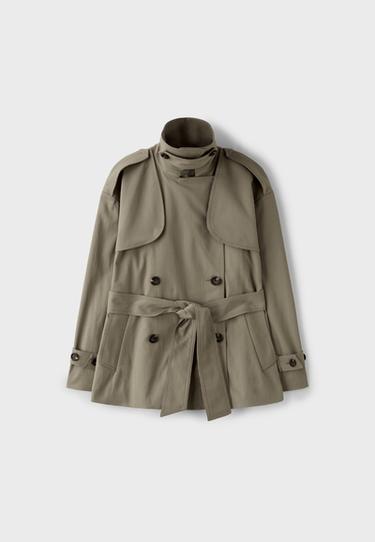 Regular high neck trench coat — Beige 7
