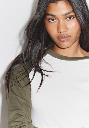 Baseball long sleeve T-shirt — Khaki 4