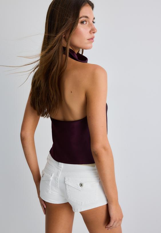 top halter saten