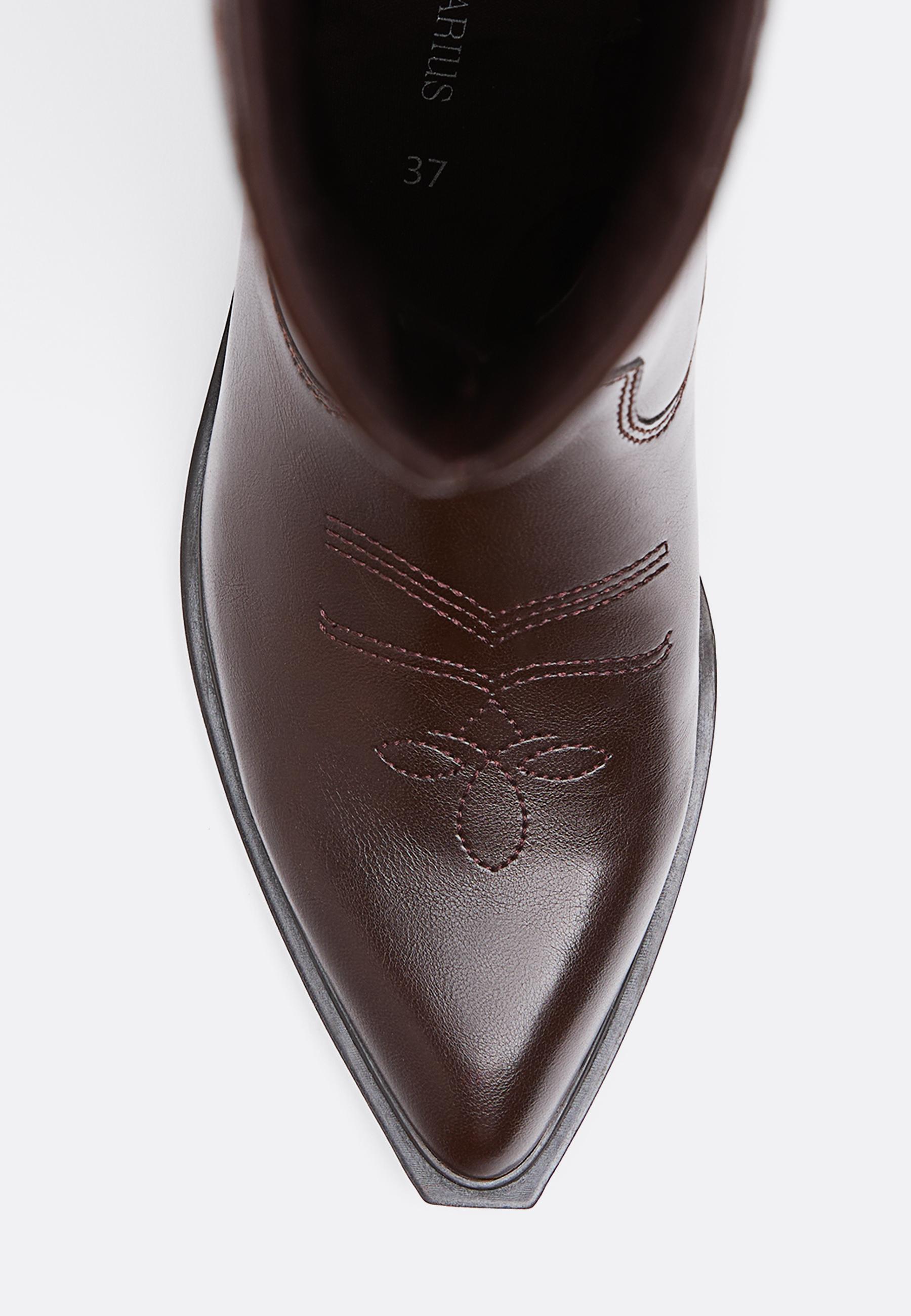Heeled cowboy boots — BROWN (alternate view)