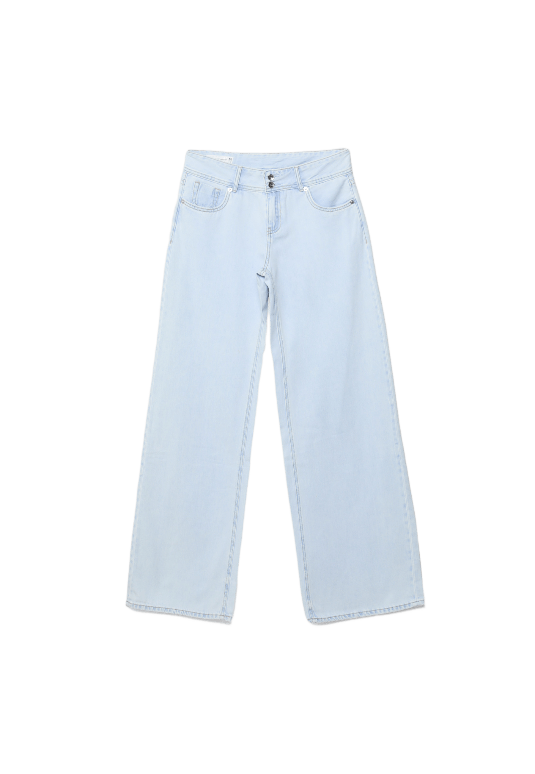 Düşük bel çift düğmeli jean - Görsel 10