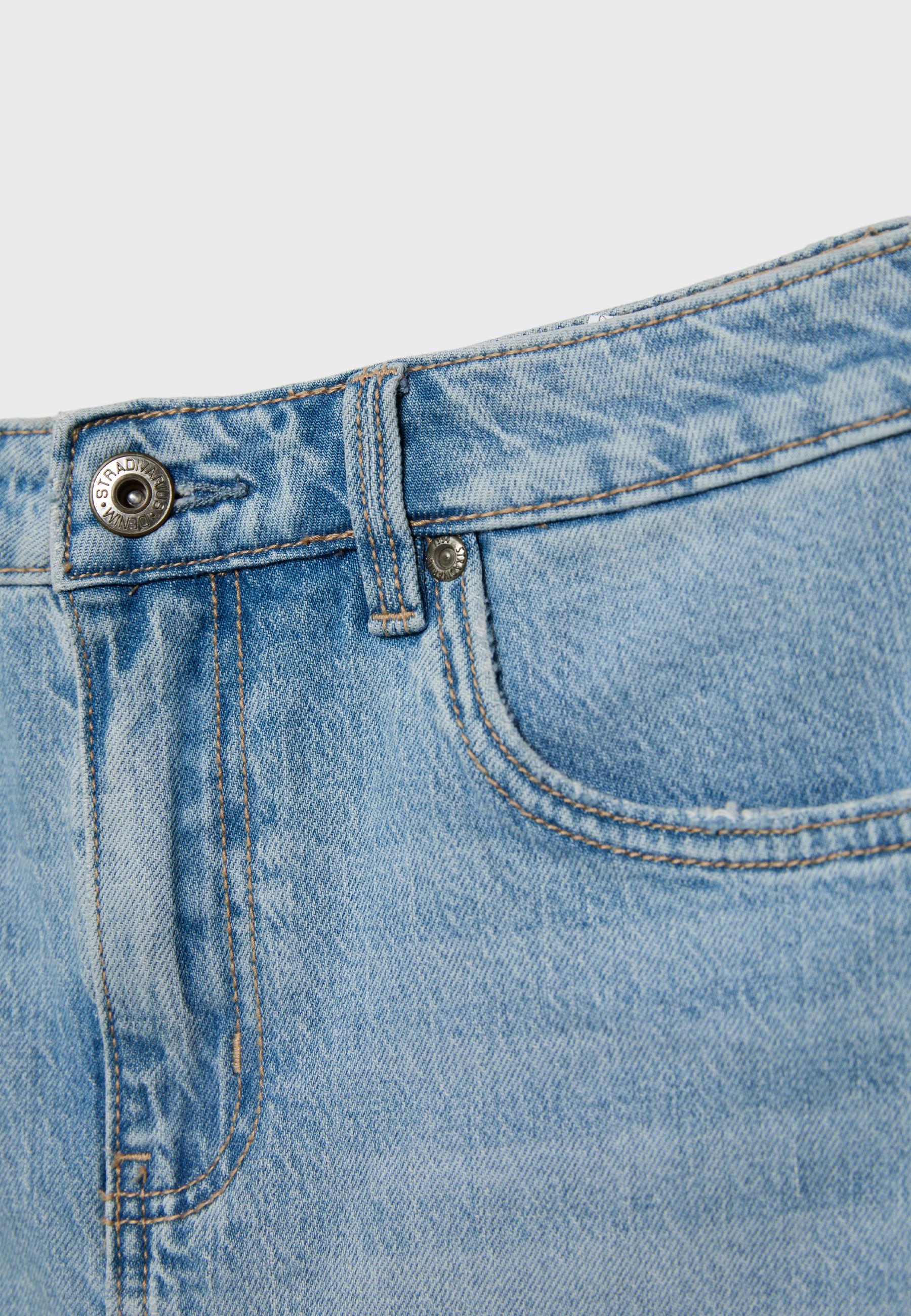 Denim midi skirt — MEDIUM LIGHT BLUE DENIM
