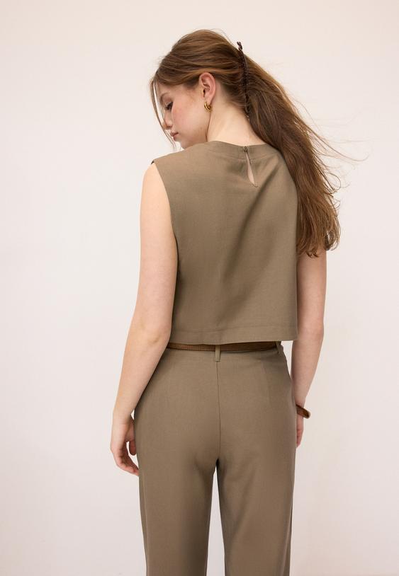 Keten görünümlü çapraz askılı top - Görsel 12