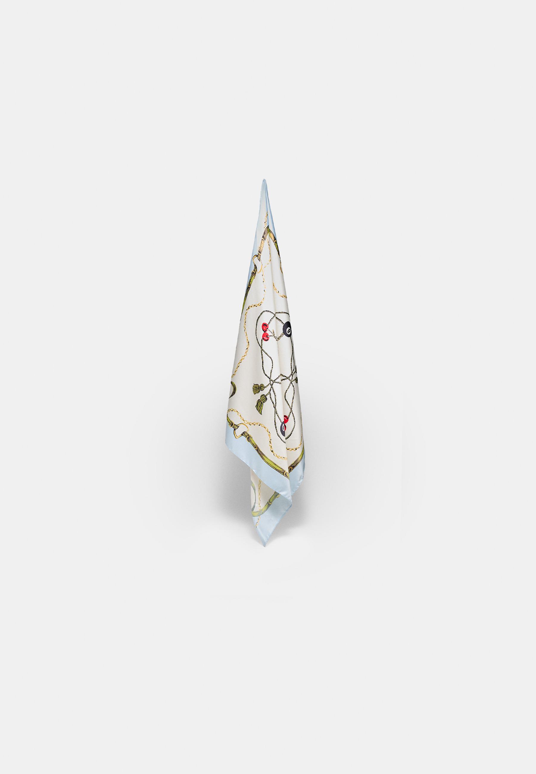 Pom-pom scarf — Ecru
