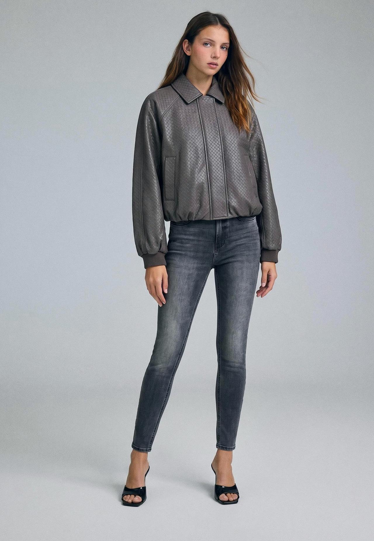 D07 High-waist skinny jeans — BLACK DENIM WASH