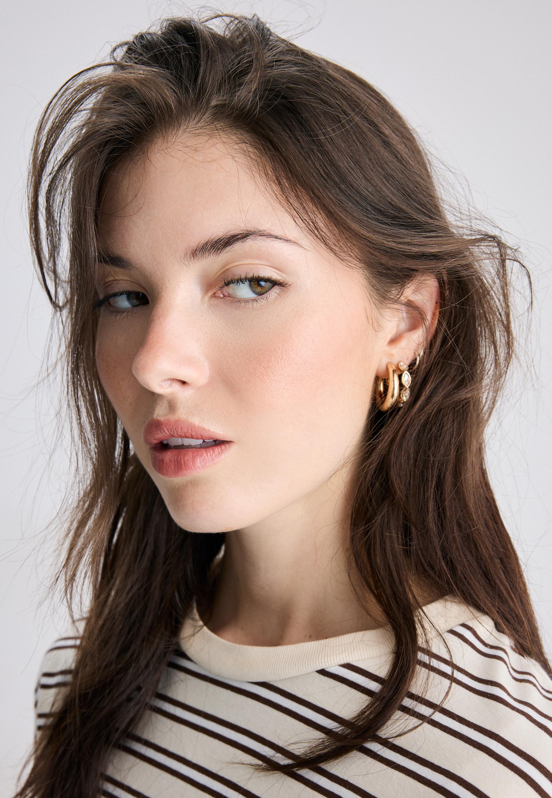 Set of 3 hoop earrings — Gold