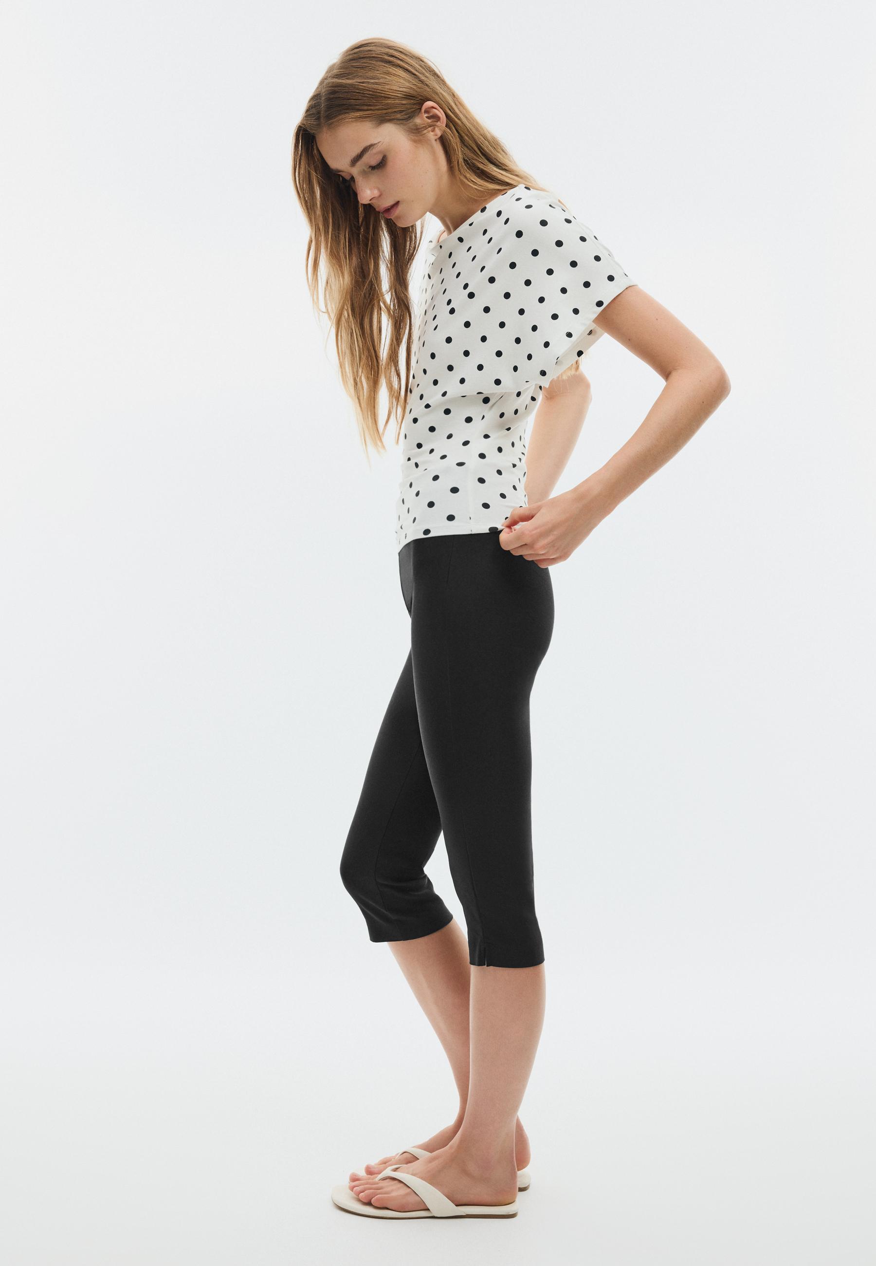 Short sleeve boat neck T-shirt — Ecru
