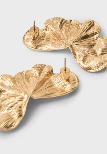 Flower fan earrings — Gold 5