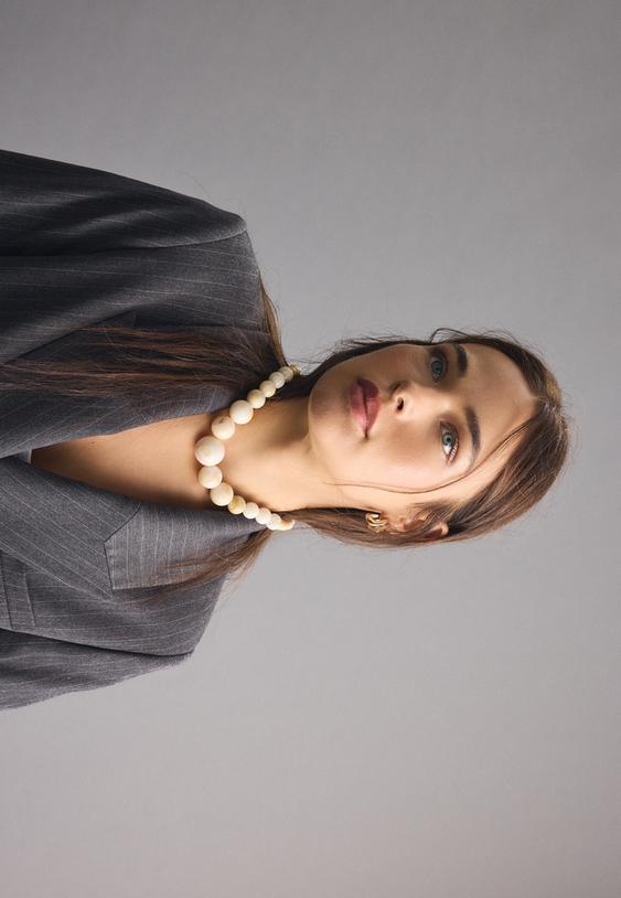 getailleerde gestreepte blazer met knopen