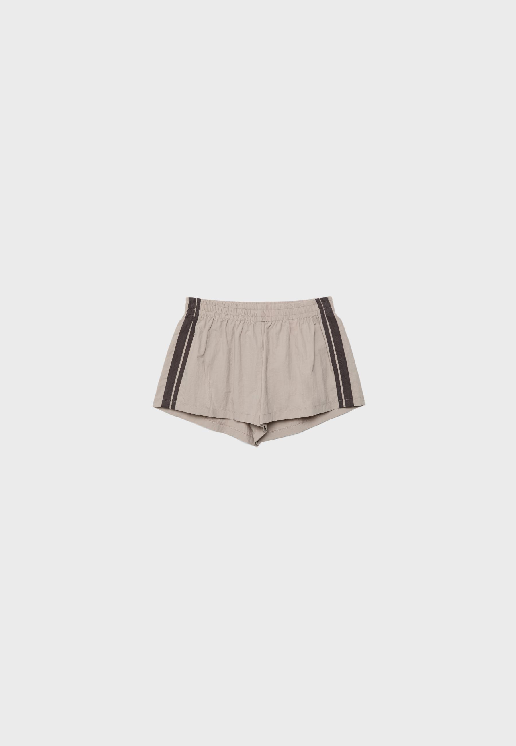 Technical mini shorts — Stone