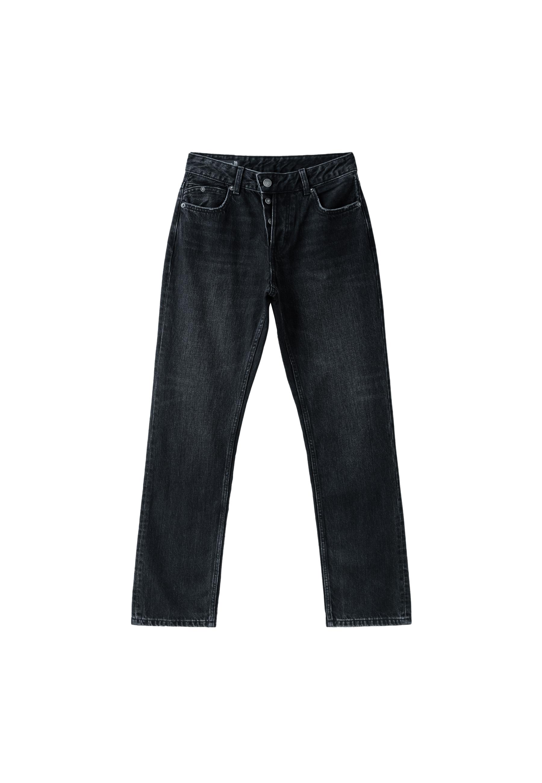 Slim straight fit jeans — BLACK DENIM WASH