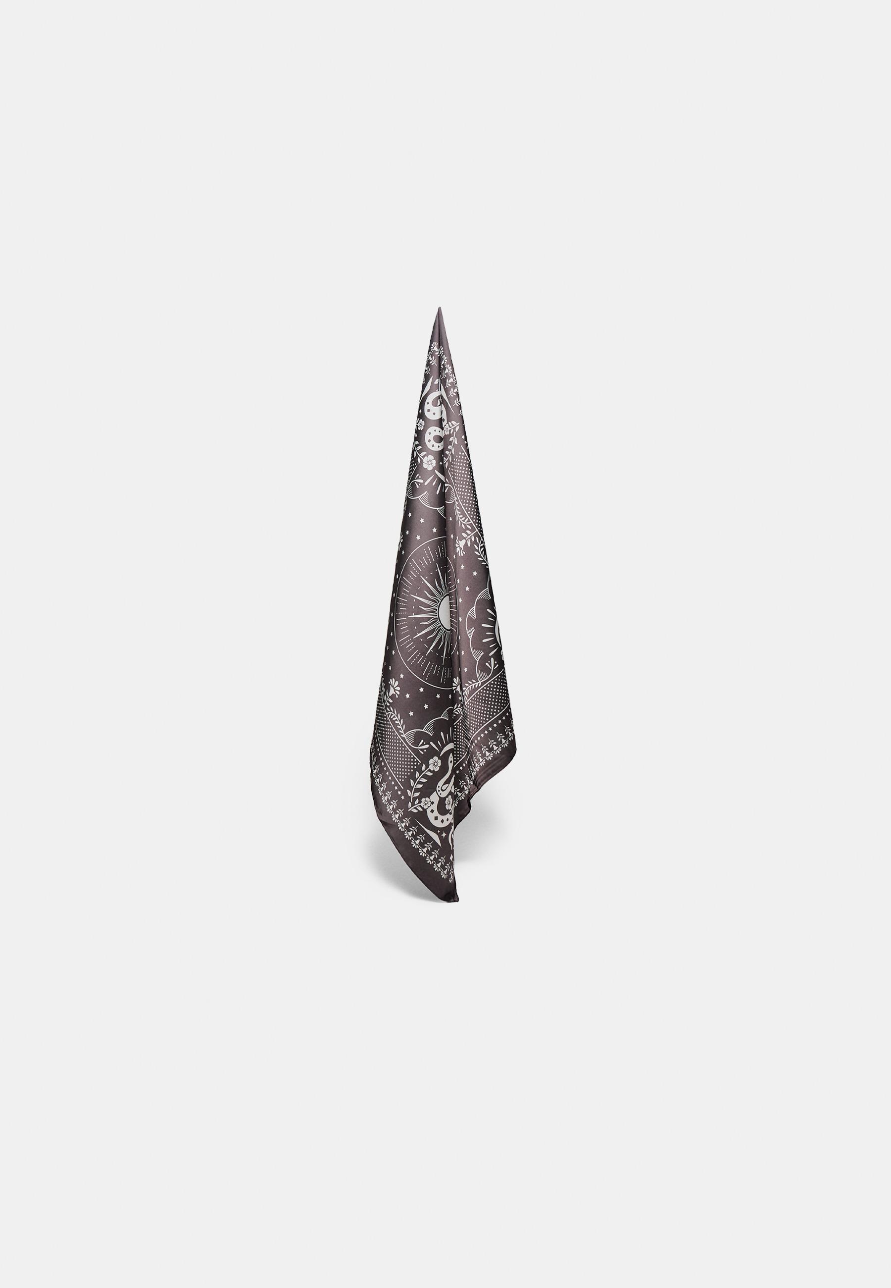 Snakeskin print scarf — Brown
