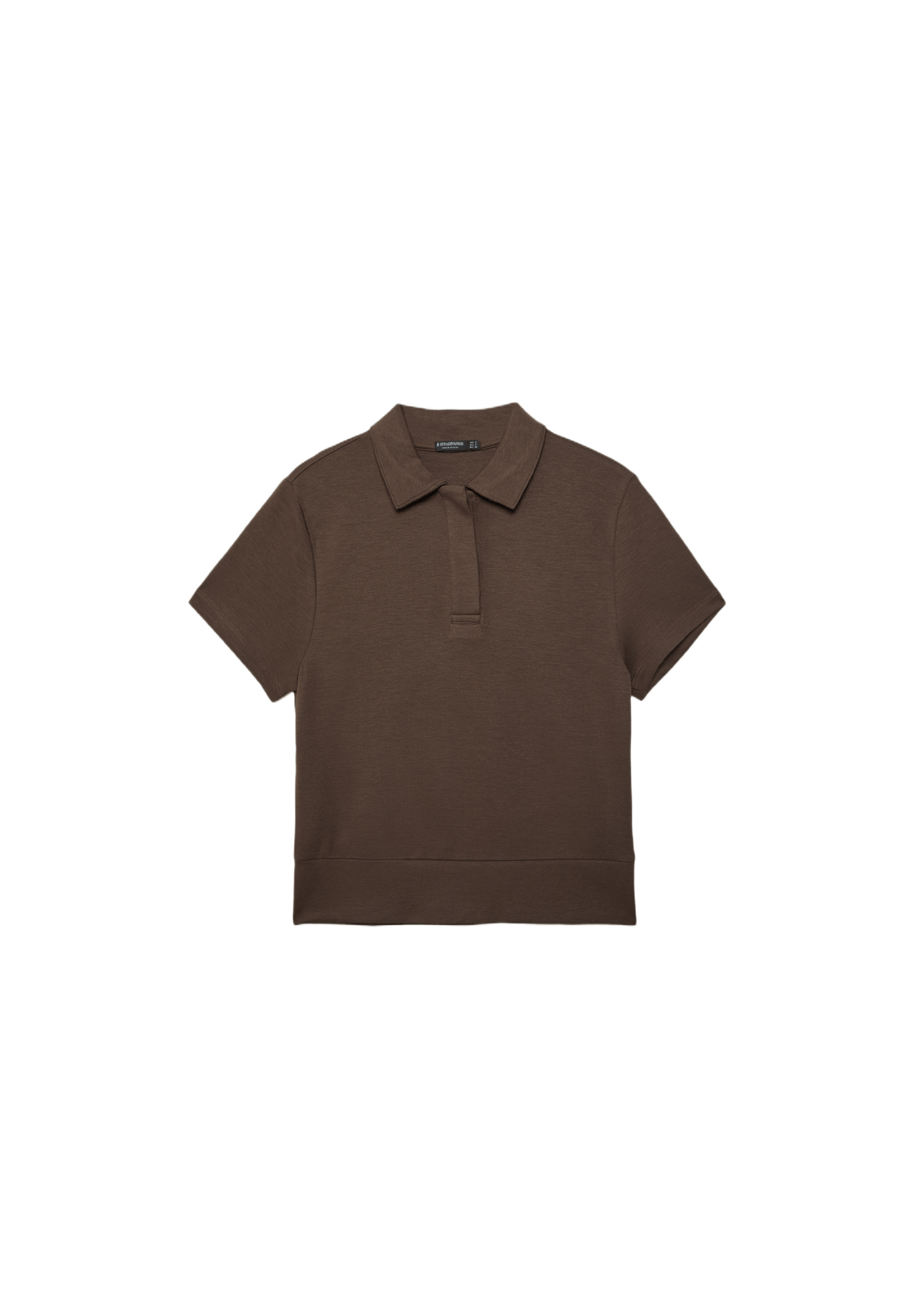Short sleeve polo T-shirt — Brown