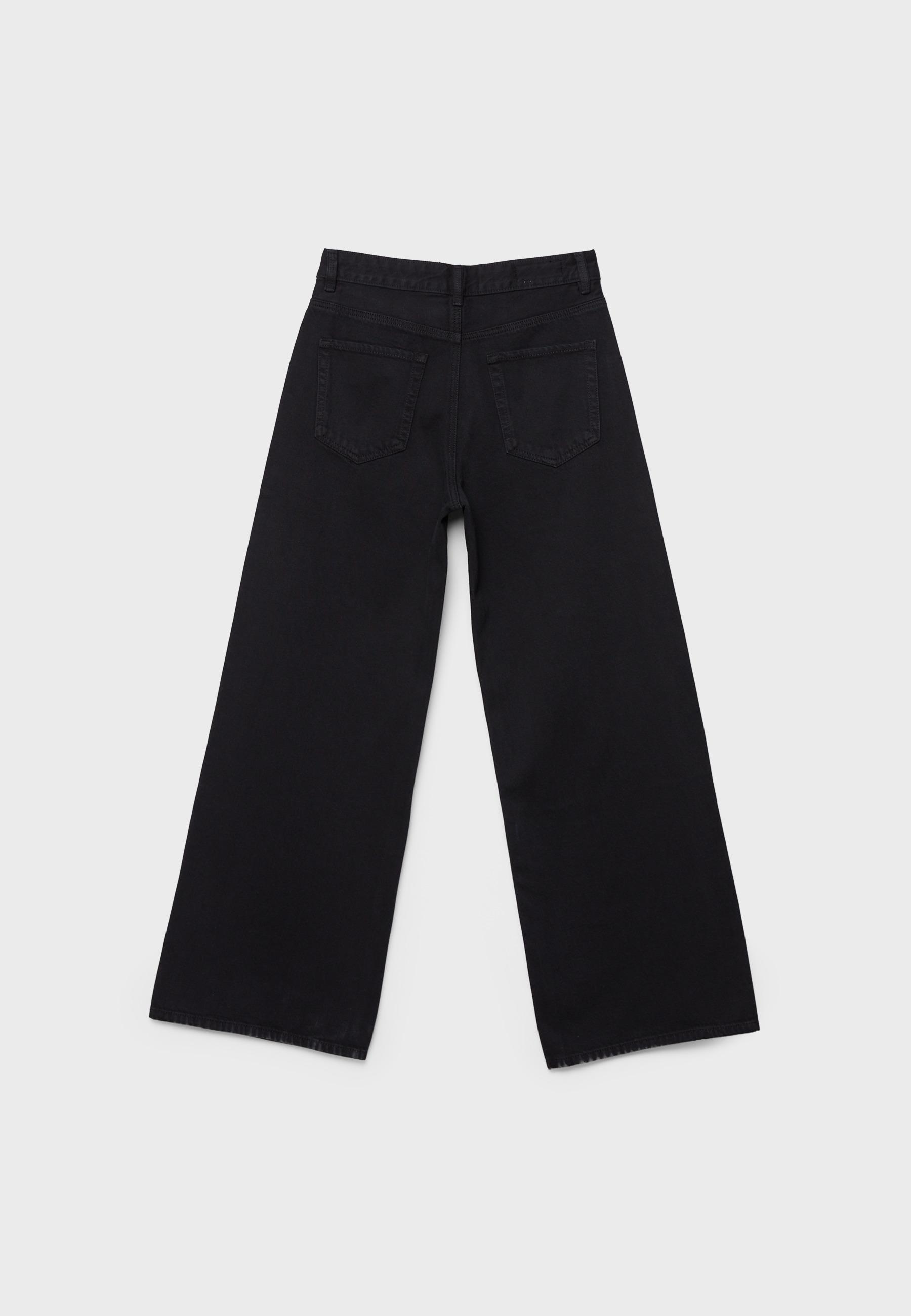 Wide-leg jeans — Black