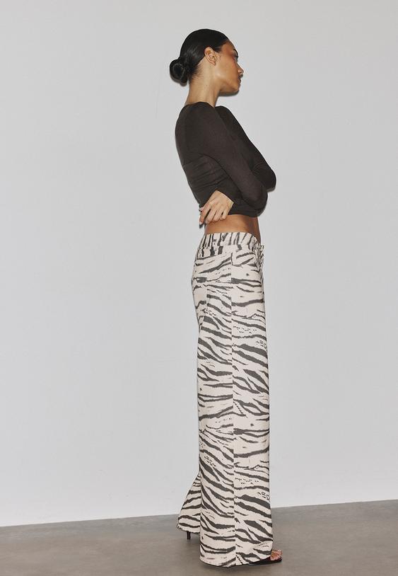 Stradivarius Wide-Leg Trousers Stone 12