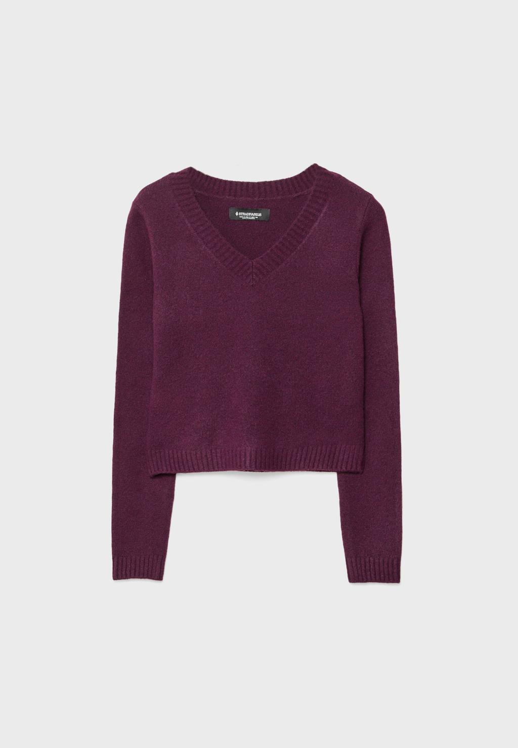 Pull court en maille toucher doux