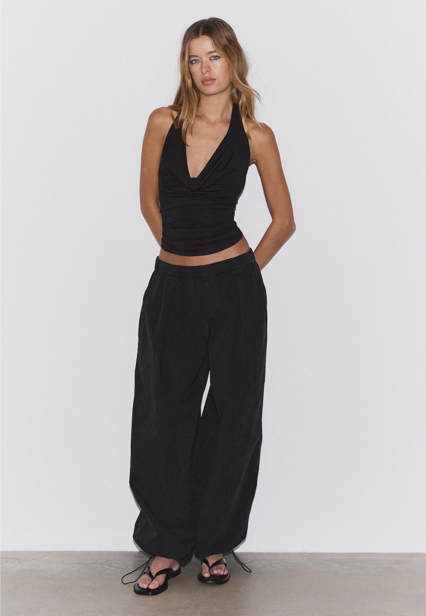 Stradivarius Drapeli halter top görsel 6