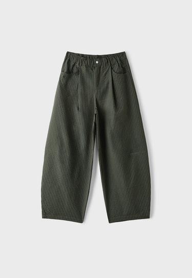 Check parachute trousers — Khaki 7