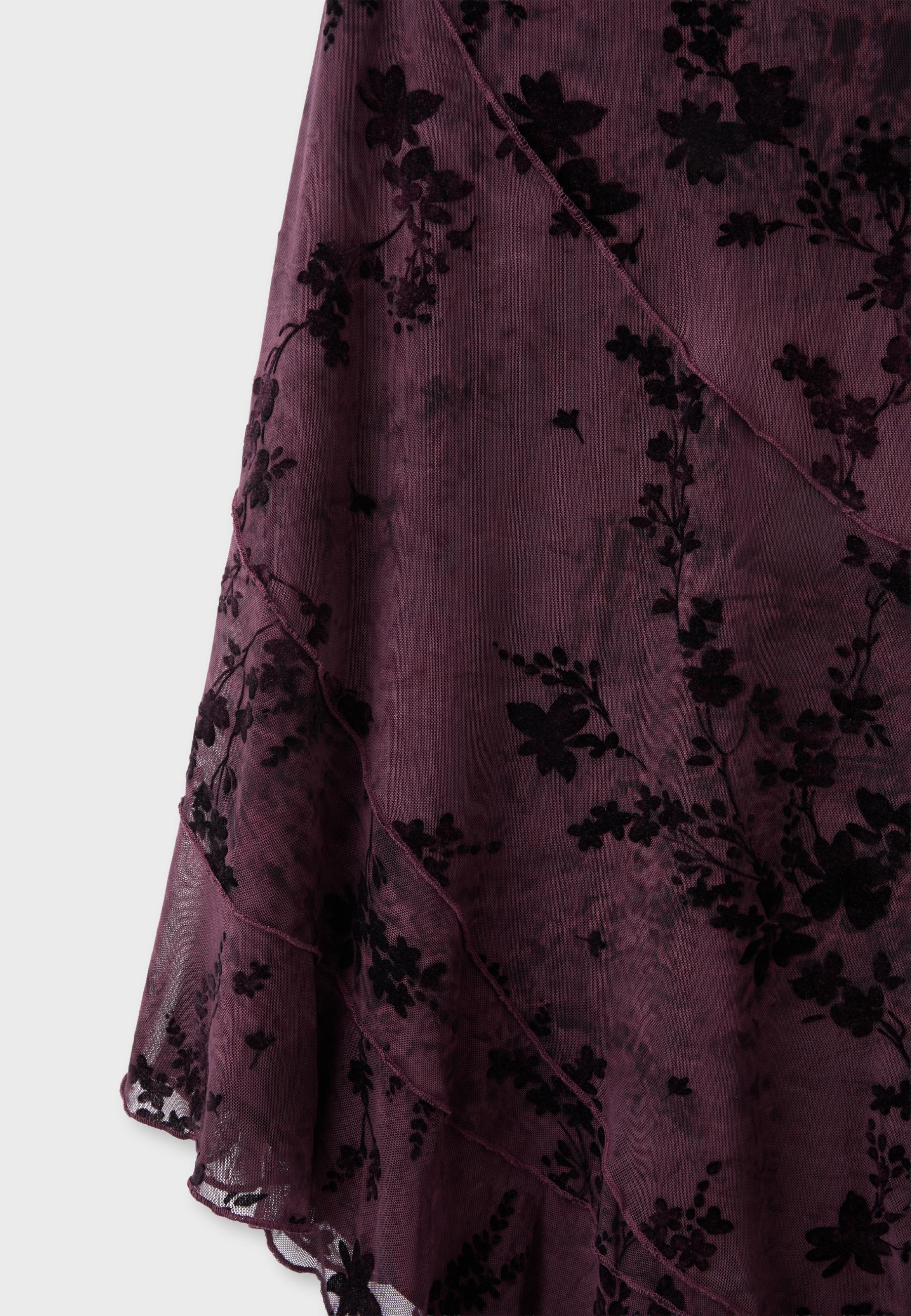 Asymmetric tulle skirt — Purple